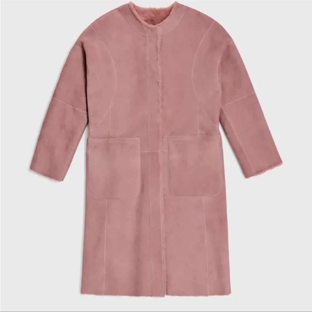 NWT Beautiful Ugg 100% Sheepskin Remy Reversible Shearling Coat Size XL